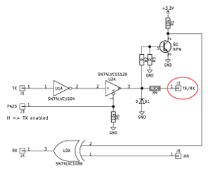 9XR Pro COM1 input / output schematics