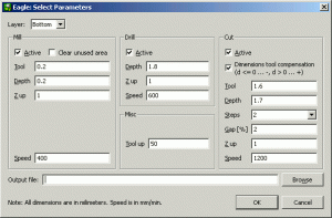 Eagle G-code generator