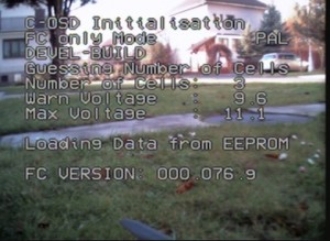 Mikrokopter OSD initialization