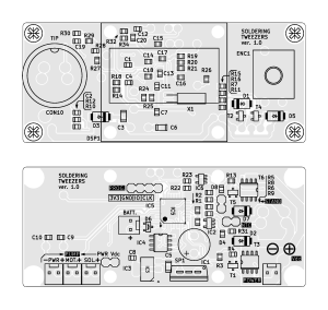 Soldering tweezers layout