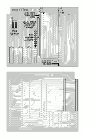 Willeprog EPROM 16bit Adapter - Layout